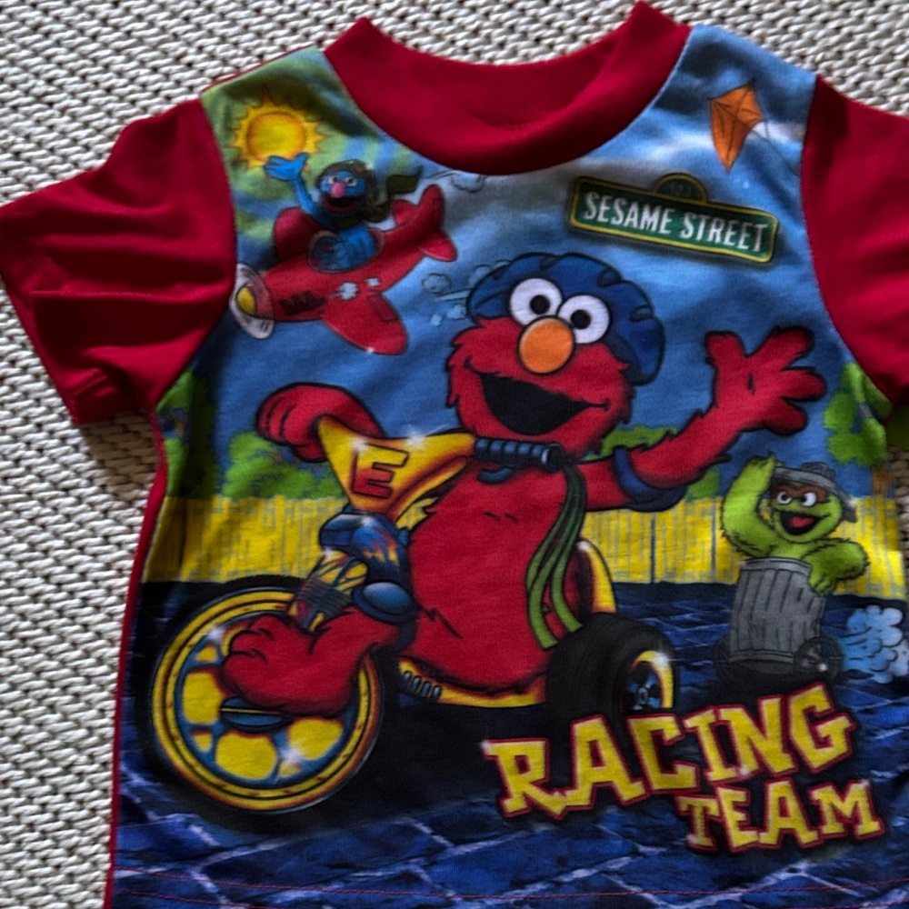 Elmo top boys new size 12 months polyester 123 Sesame Street height 29-31”